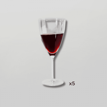 แก้วไวน์ พลาสติก ใช้แล้วทิ้ง 6 ออนซ์ (5ชิ้น/เซ็ต)